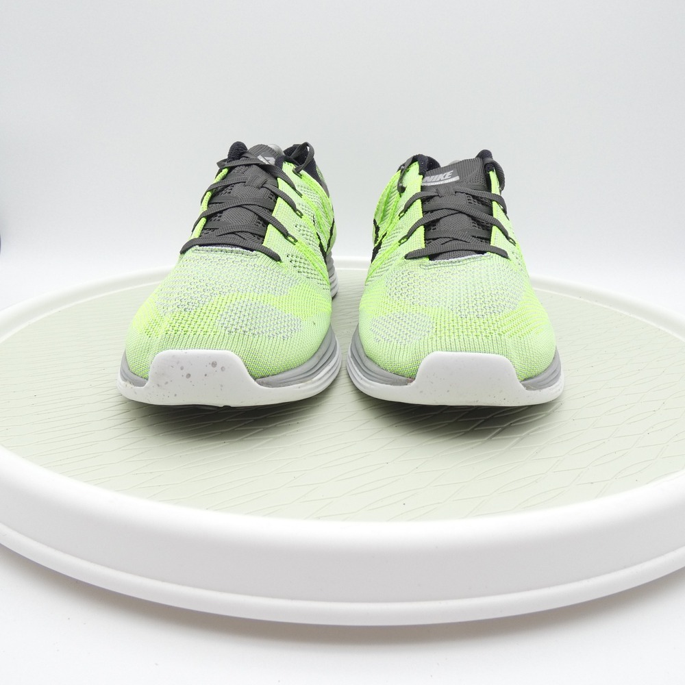Nike Flyknit Lunar1+ Electric Green Black Running Shoes 554887-300 Mens 11.5 - Picture 2 of 10